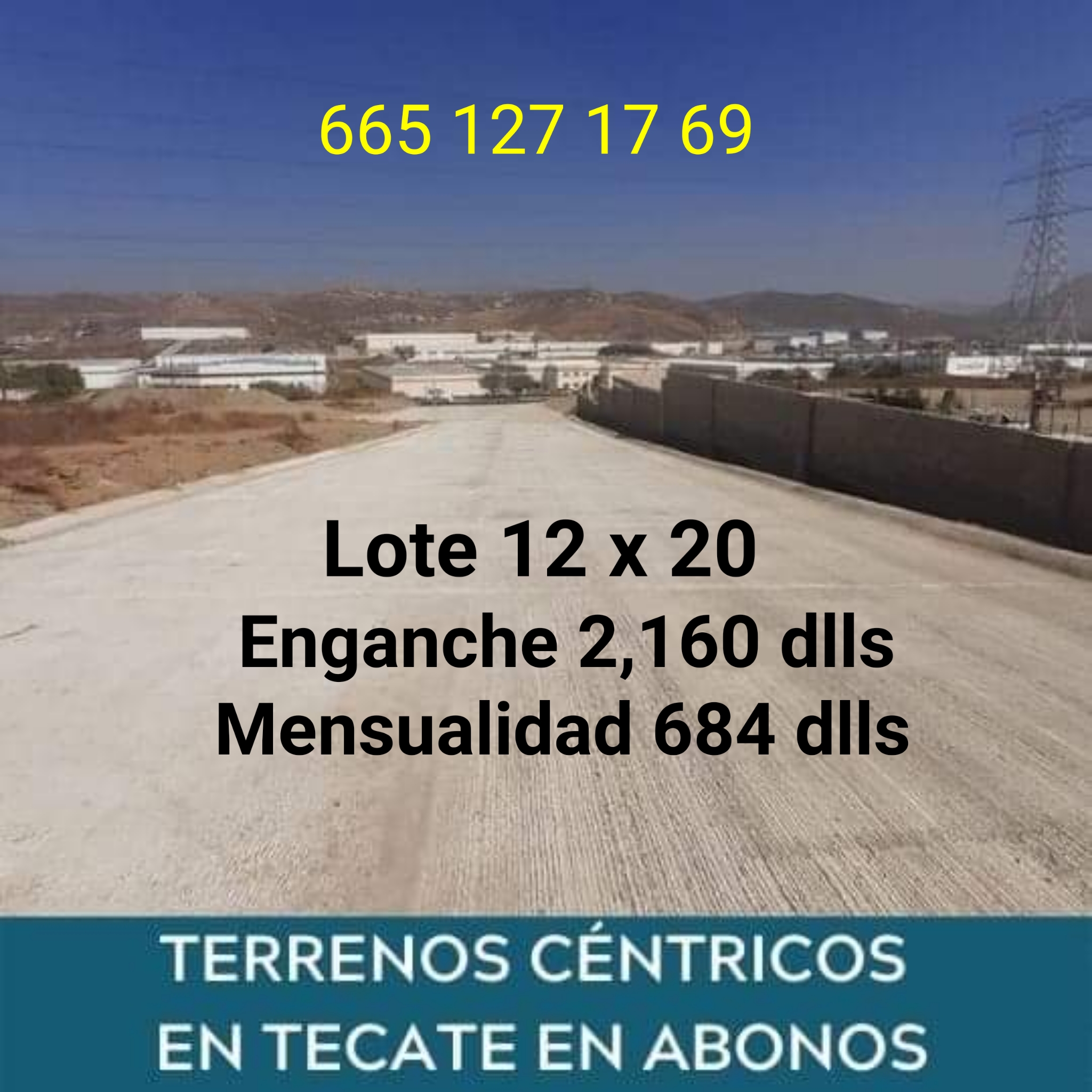 Lote 12 x 20 Tecate